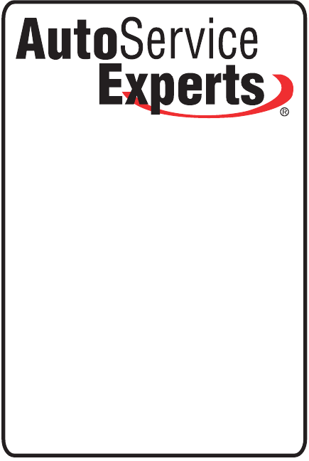Auto Service Experts generic service reminder sticker