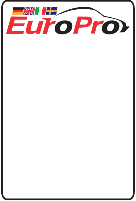 EuroPro generic service reminder sticker